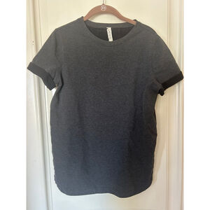 Women's Lululemon Athletica Gray Black Short Sleeve Sweatshirt Size 6